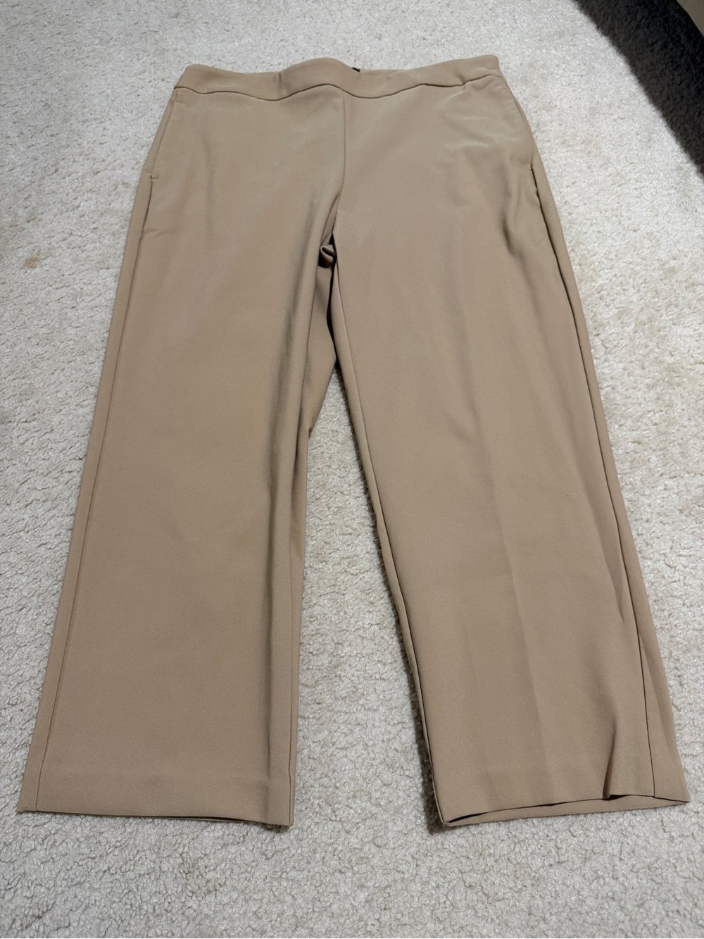 Rachel Zoe Straight-Leg Wide Crop Pants in Tan
